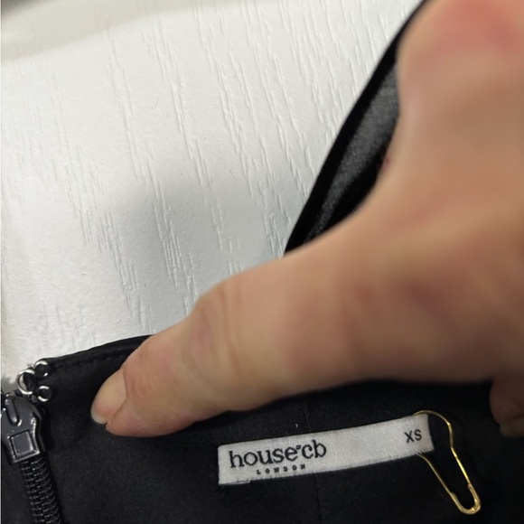 House of CB Gianna Mulberry Silk Corset Mesh Cut Out Mini Goth Party Dress XS - Picture 6 of 6